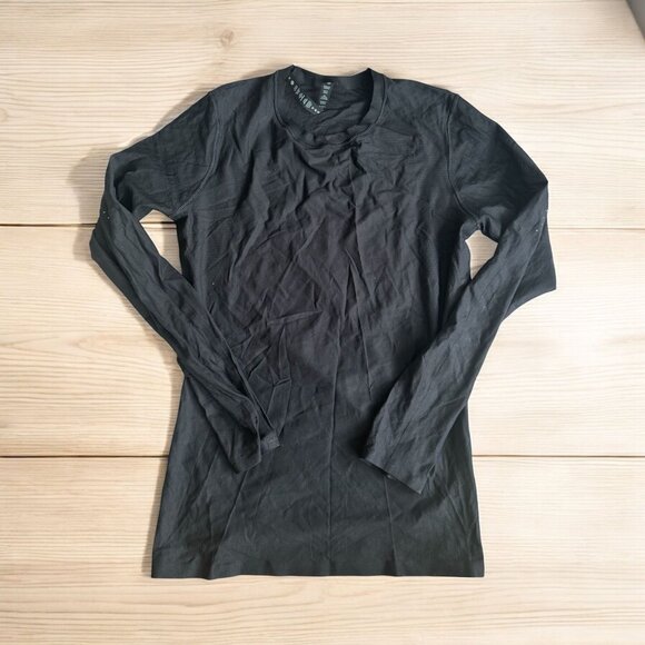 LULULEMON Mens Black Long Sleeve Baselayer Shirt Top Size Medium - Picture 1 of 6